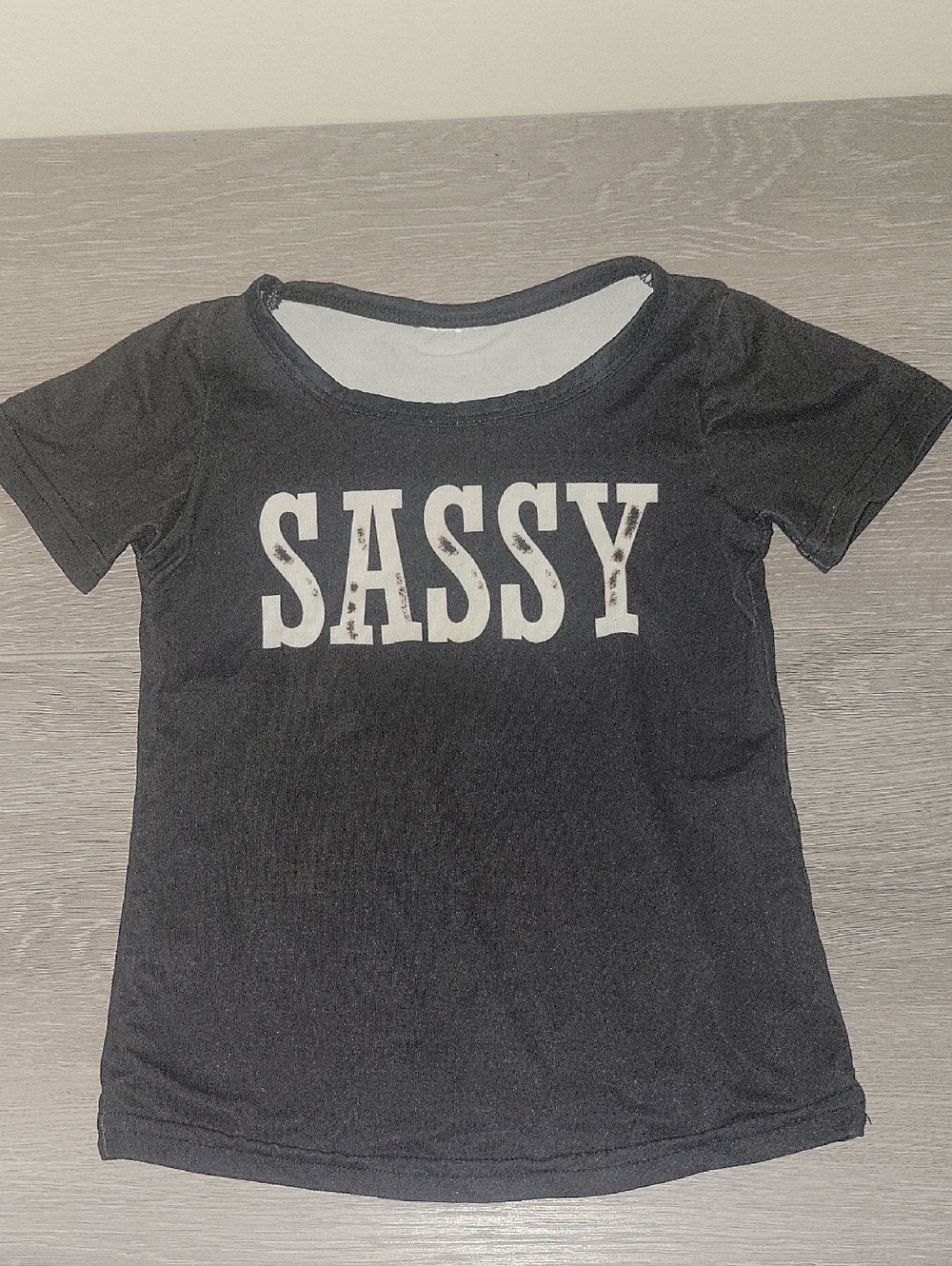 Sassy Graphic Kids Tee - Black Size 2T